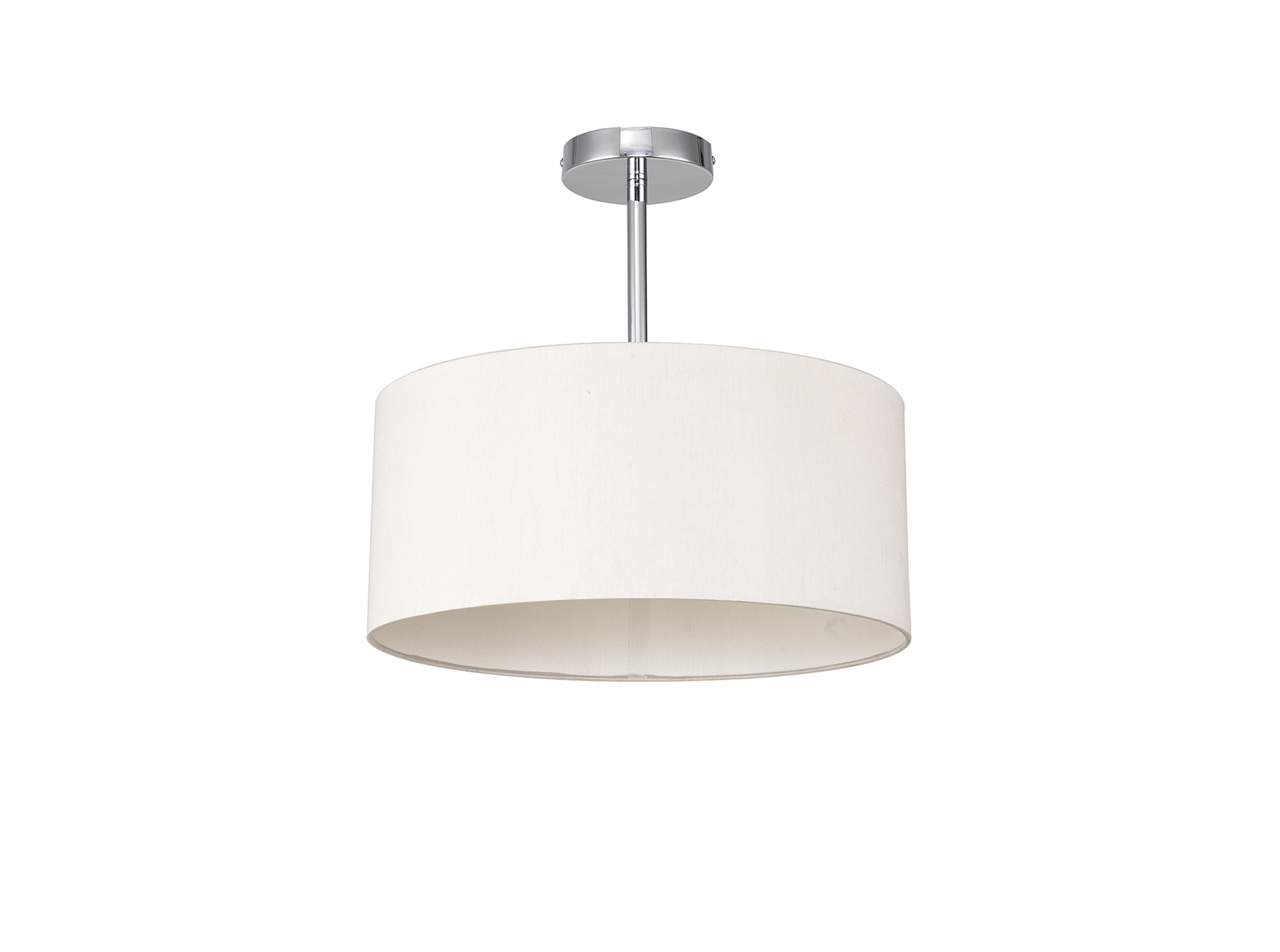 Baymont 40cm Semi Flush 1 Light Polished Chrome, Nude Beige/Moonlight DK0088  Deco Baymont